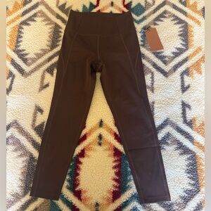 NWT Girlfriend Collective High Rise Brown Compressive Legging Crop Small